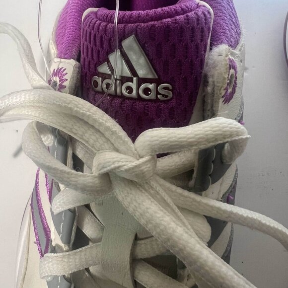 Adidas Sneakers Womens 6.5 White Purple Ambition II Lace Up Athletic Running - Picture 2 of 12